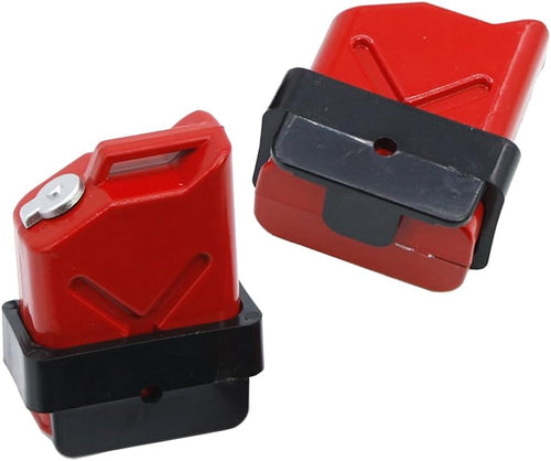 1/10 Scale RC Rock Crawler Simulation Decoration Accessory Plastic Mini Fuel Tank Compatible with HSP Traxxas Axial SCX10 CC01 Wraith 1/10 RC Truck Car,Red