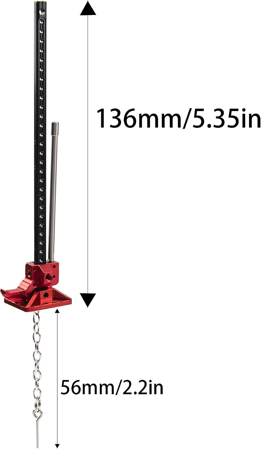 Sharegoo RC Metal Slideable Jack Tool Mini Lifting Jack Simulation Part Compatible with Axial SCX10 Traxxas TRX4 Tamiya CC01 D90 1/10 RC Rock Crawler Car