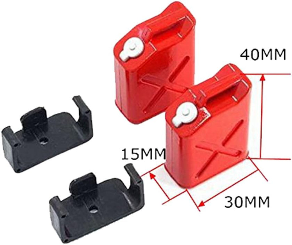 1/10 Scale RC Rock Crawler Simulation Decoration Accessory Plastic Mini Fuel Tank Compatible with HSP Traxxas Axial SCX10 CC01 Wraith 1/10 RC Truck Car,Red