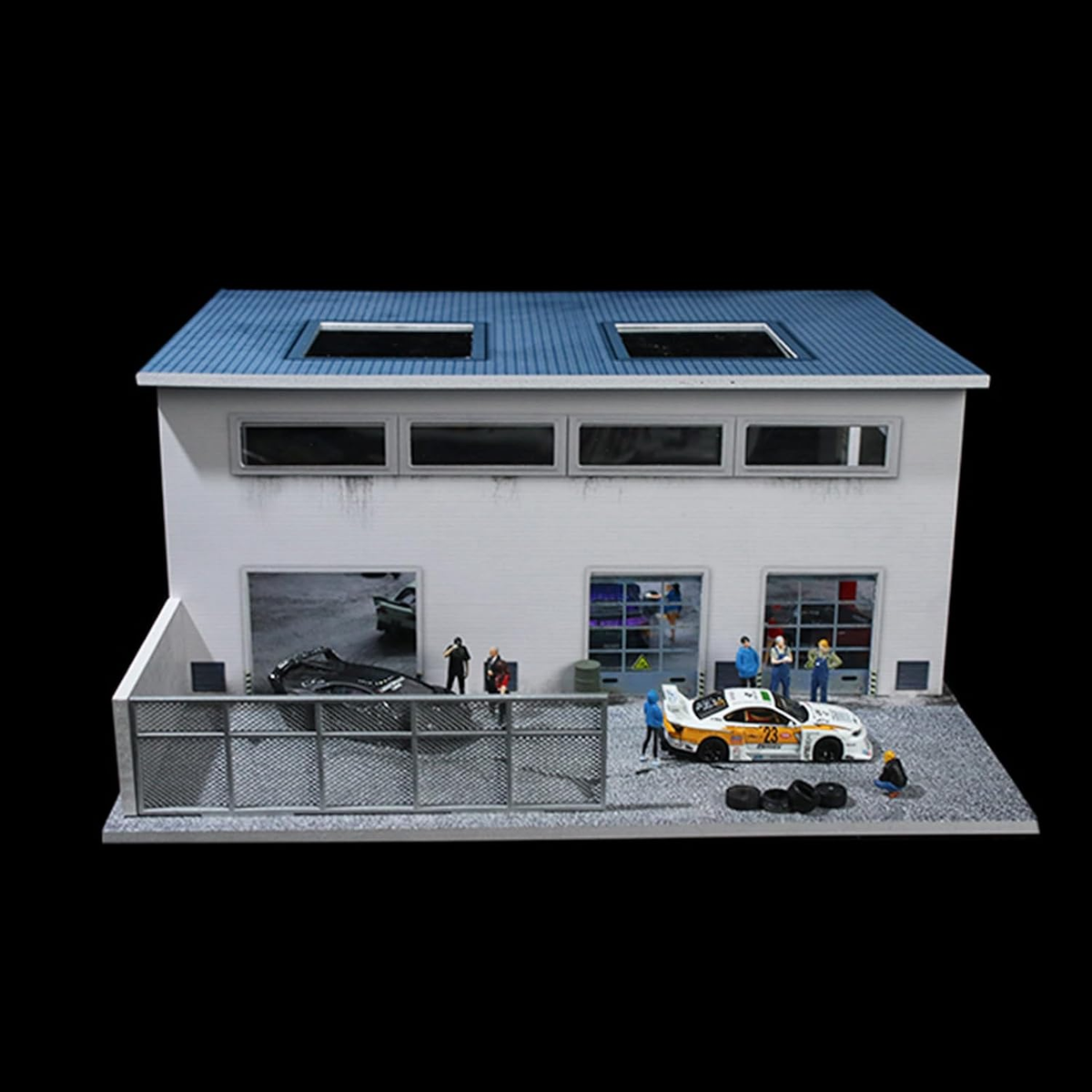 1/64 Diorama Display Case Garage with LED Lights (Factory)