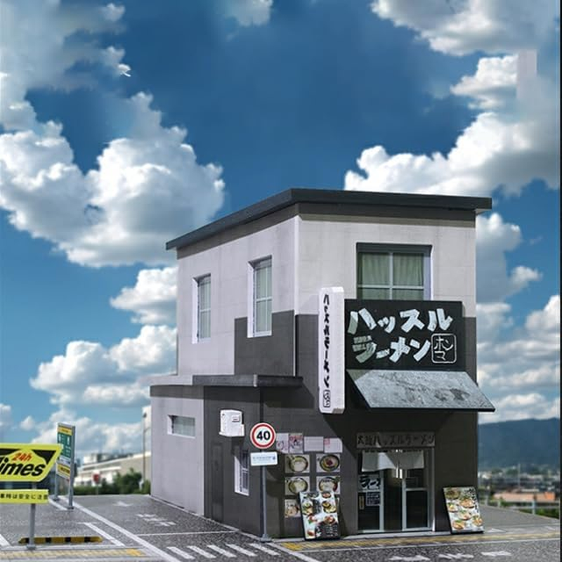 1/64 Diorama Display Case Garage with LED Lights (Ramen)