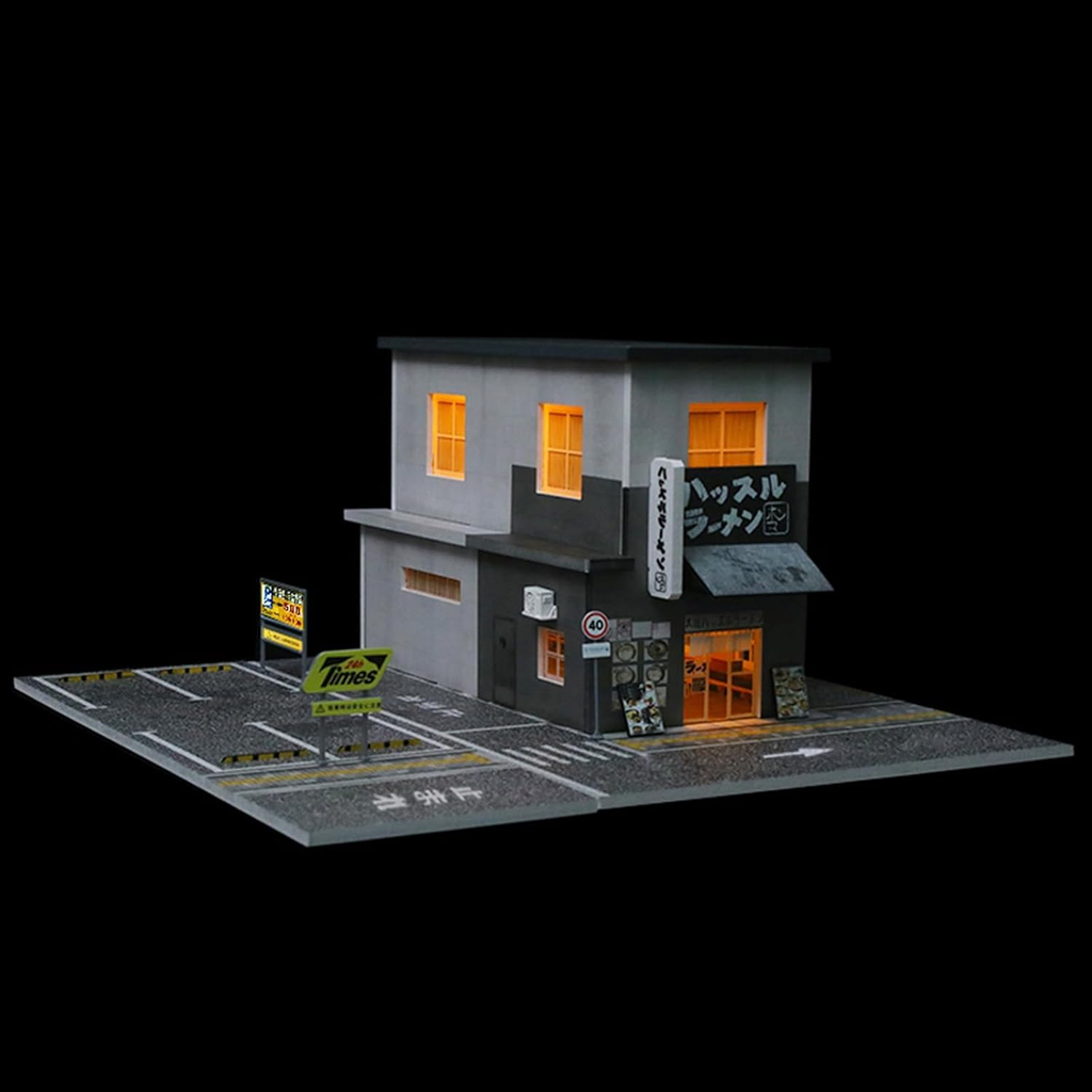 1/64 Diorama Display Case Garage with LED Lights (Ramen)