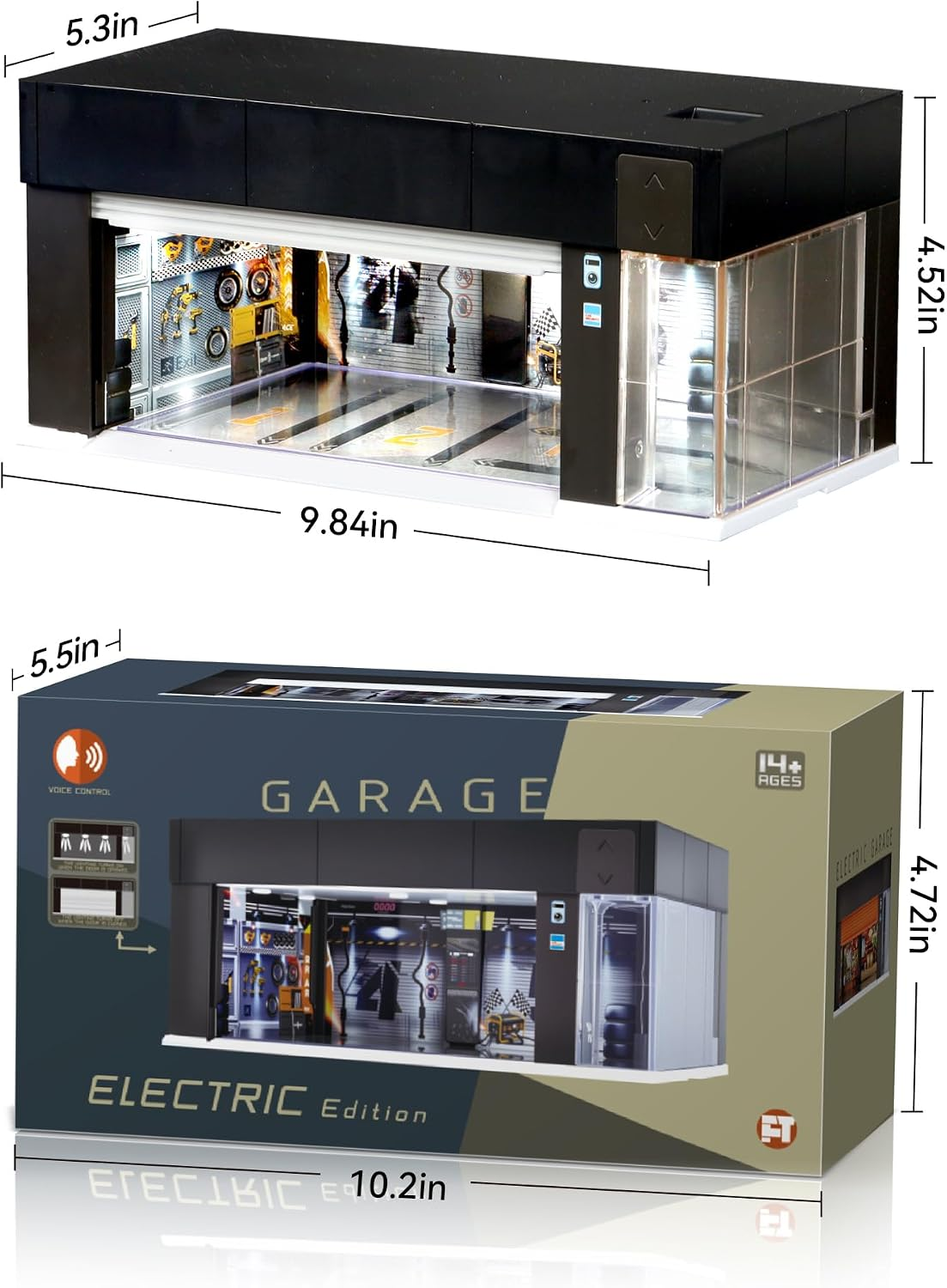 1/64 Electric Garage Display Case for Hot Wheels with LED Lights