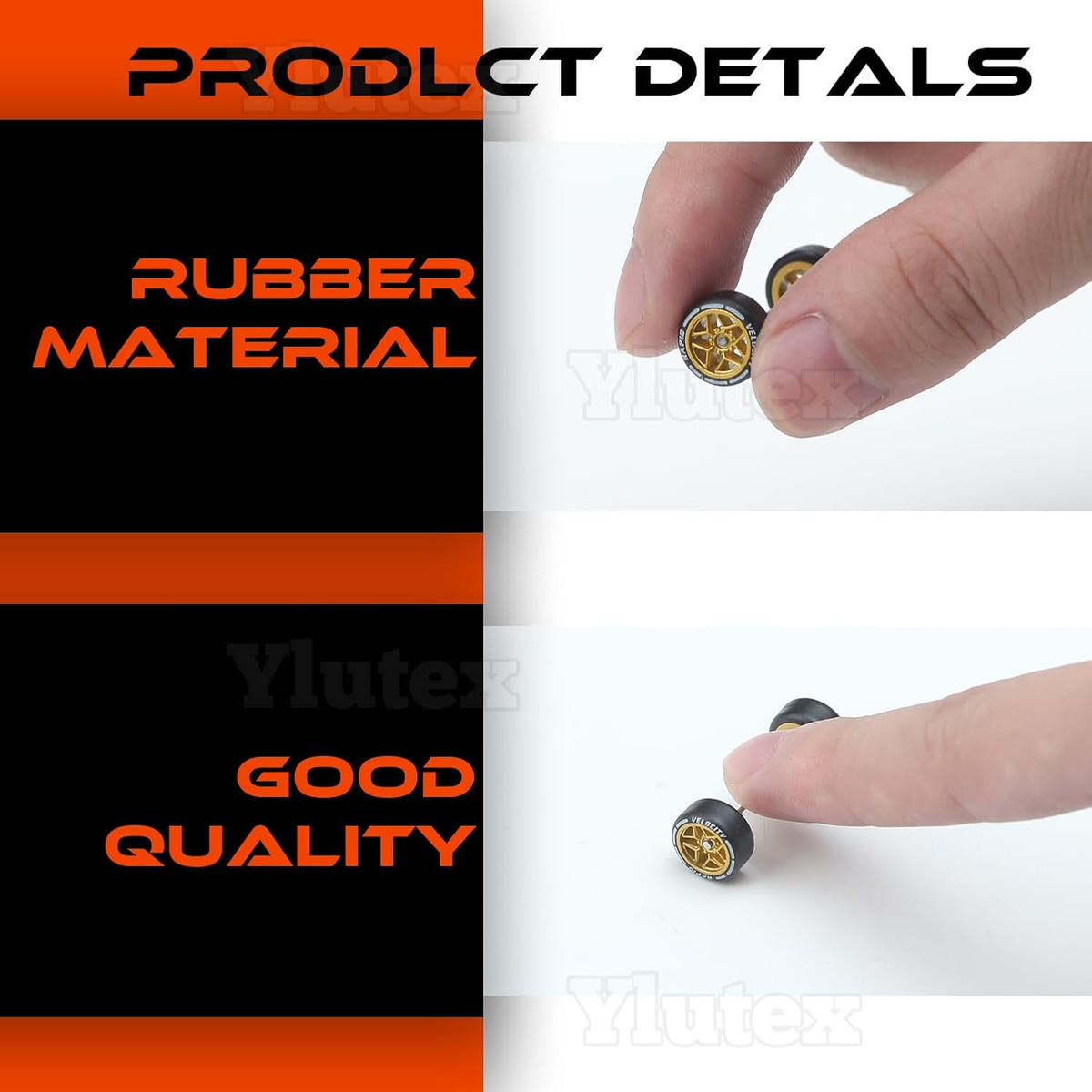 1/64 Wheels Mixed/Random Real Ridersprinted Simulation Wheel Rims Tires Set for 10 Cars 1/64 Scale (01)