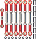 Aluminum Alloy RC Turnbuckles Camber Links Upgrade Parts Fits for Traxxas 1/10 RC Slash 4X4/2Wd/Hoss 4X4 Vxl/2Wd/Rustler 4X4 Vxl/2Wd/Stampede 2WD (Red)