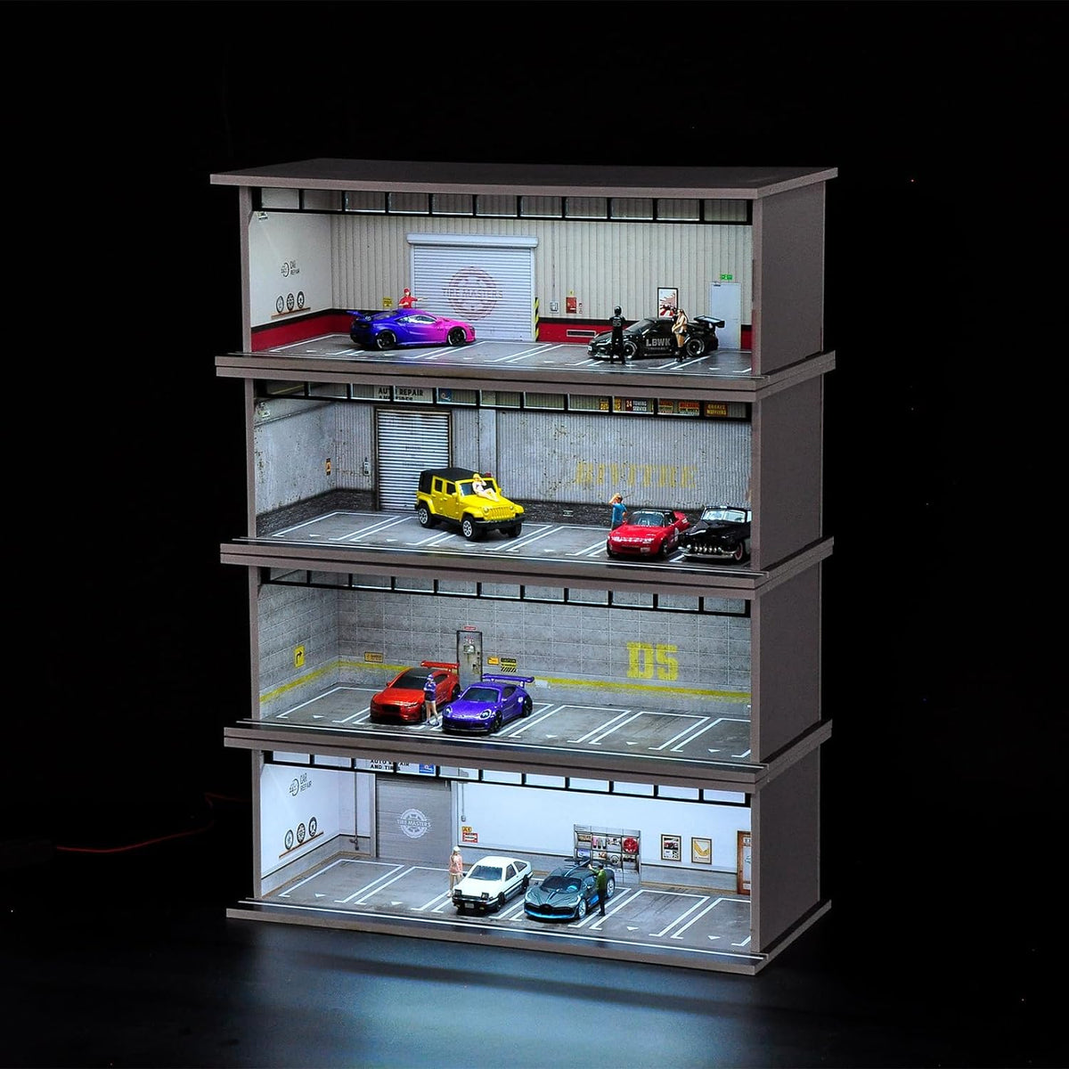 1/64 Diorama Display Case with LED Lights for 1/64 Scale Model Car