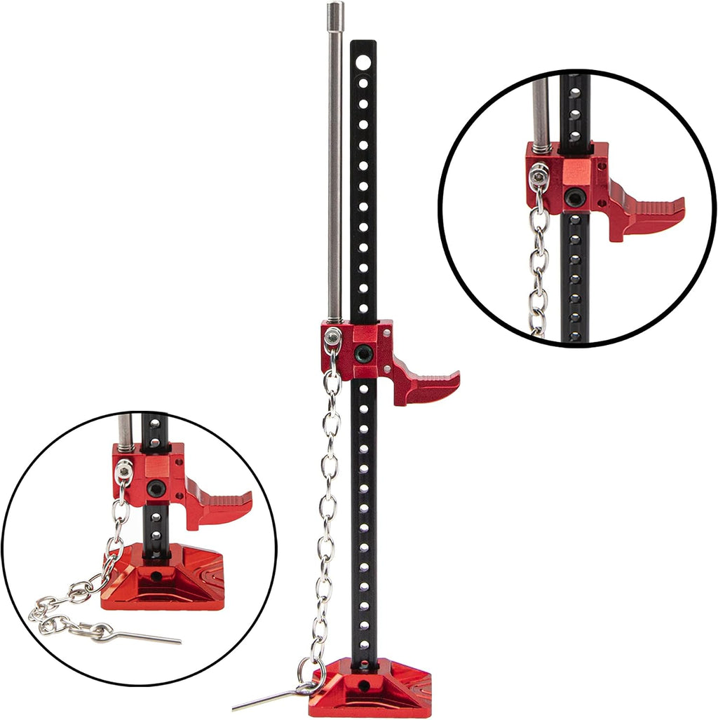 Sharegoo RC Metal Slideable Jack Tool Mini Lifting Jack Simulation Part Compatible with Axial SCX10 Traxxas TRX4 Tamiya CC01 D90 1/10 RC Rock Crawler Car