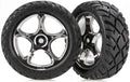2479R Anaconda Tires Pre-Glued on 2.2" Chrome Tracer Wheels (Pair)