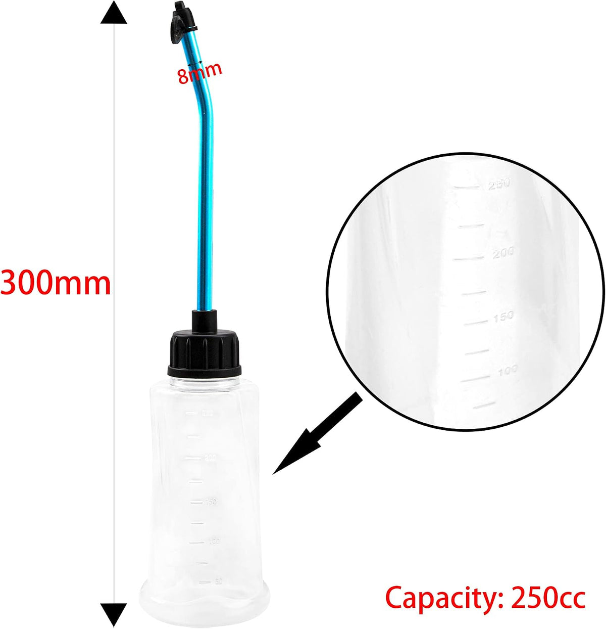 2Pack Universal RC Fuel Tank Oil Bottle 250Cc Refill Bottle Compatible with 1/8 1/10 Traxxas Redcat HSP HPI Nitro Power RC Car Truck Buggy