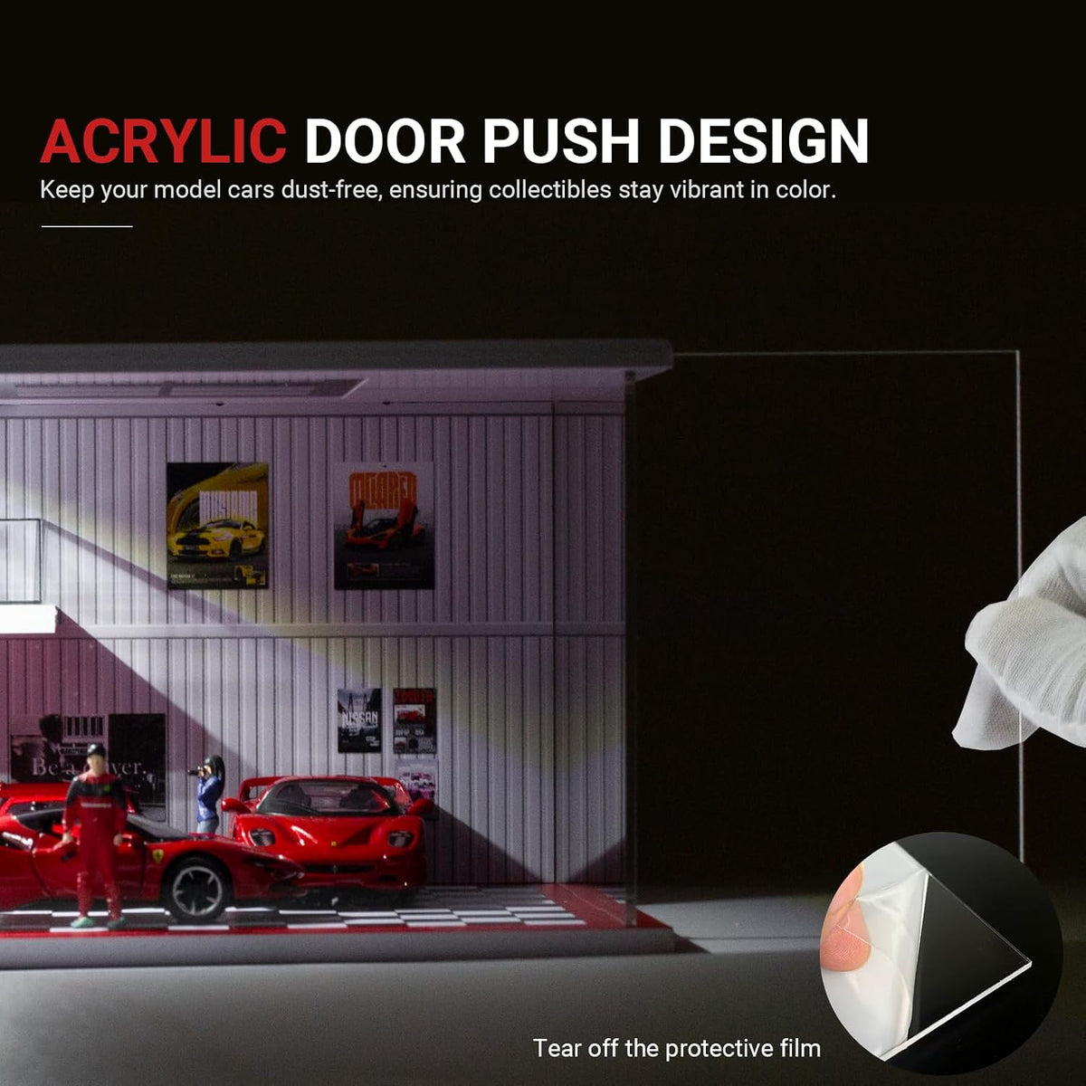 1/64 Scale Cars Display Case for Model Car Display and Storage
