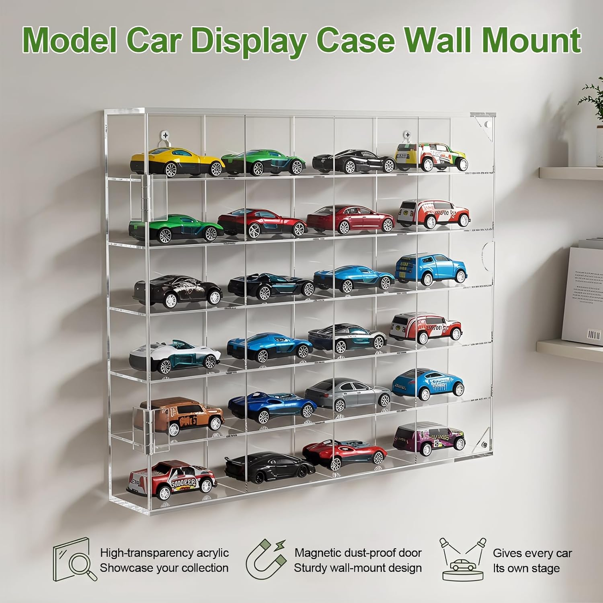 Acrylic Display Case for Hot Wheels Storage 1/64 Scale