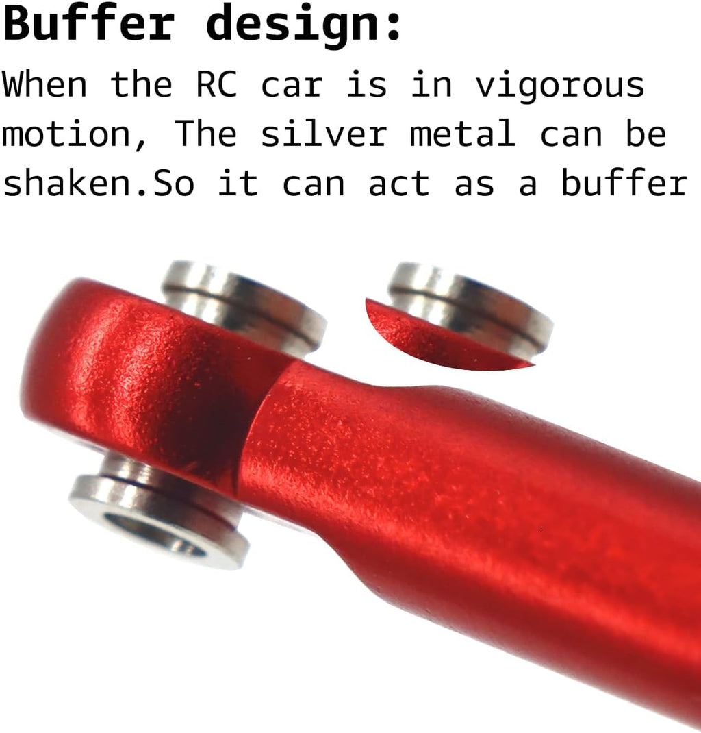 Aluminum Alloy RC Turnbuckles Camber Links Upgrade Parts Fits for Traxxas 1/10 RC Slash 4X4/2Wd/Hoss 4X4 Vxl/2Wd/Rustler 4X4 Vxl/2Wd/Stampede 2WD (Red)
