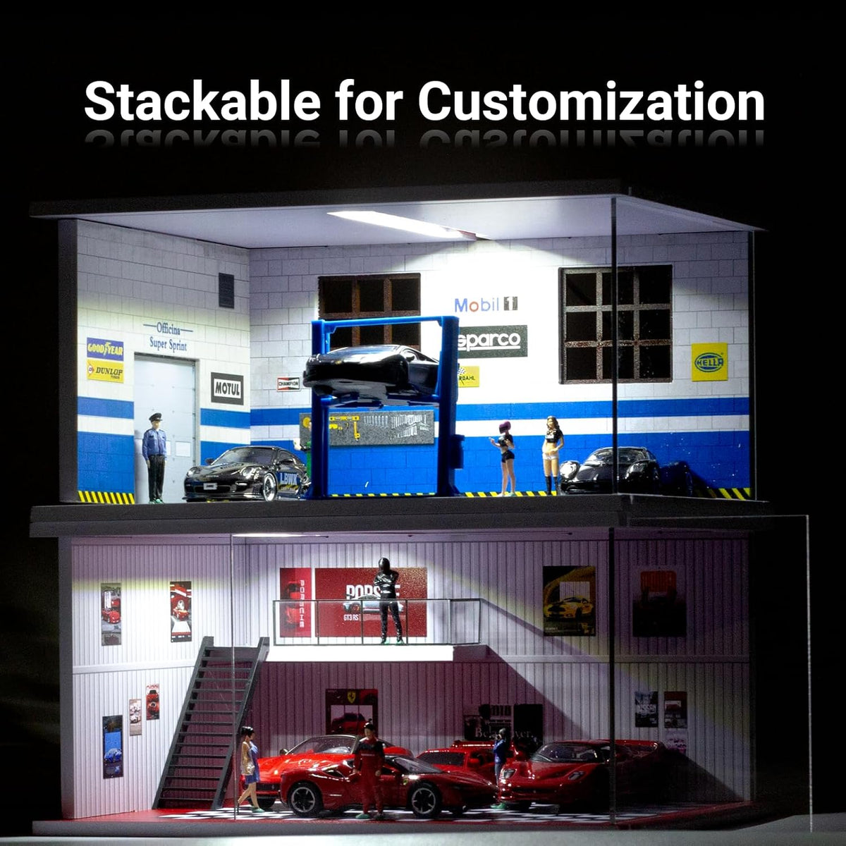 1/64 Scale Cars Display Case for Model Car Display and Storage