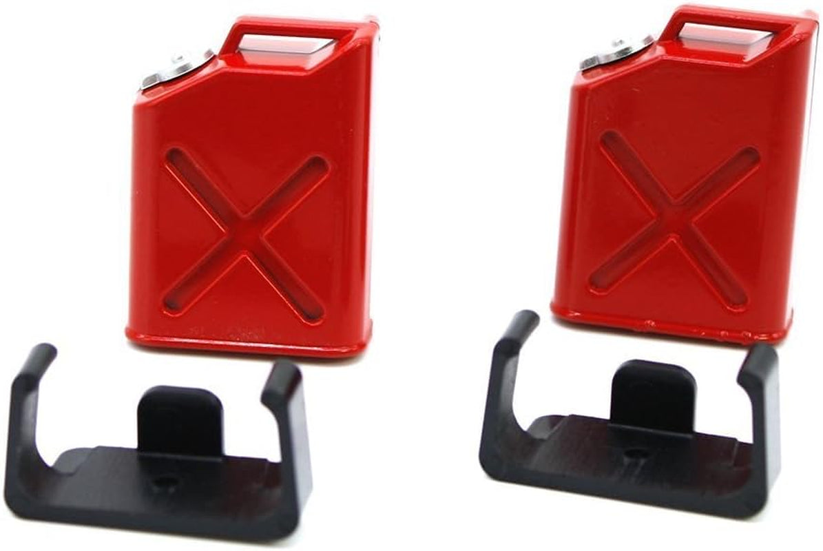 1/10 Scale RC Rock Crawler Simulation Decoration Accessory Plastic Mini Fuel Tank Compatible with HSP Traxxas Axial SCX10 CC01 Wraith 1/10 RC Truck Car,Red