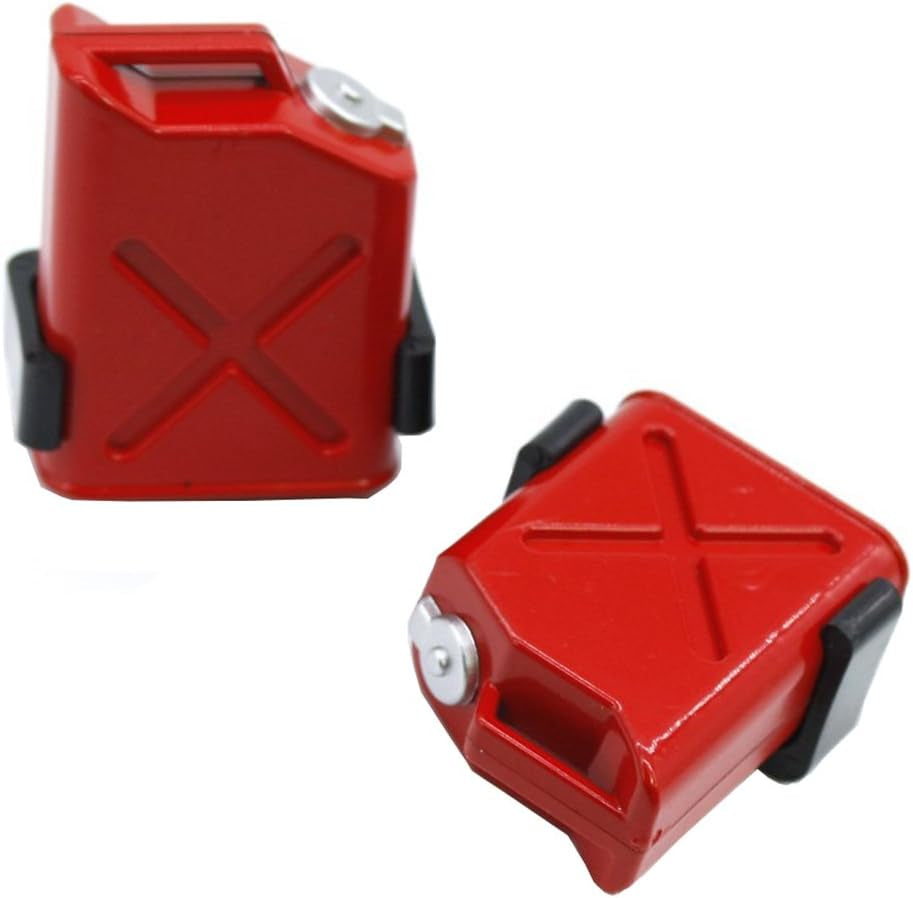 1/10 Scale RC Rock Crawler Simulation Decoration Accessory Plastic Mini Fuel Tank Compatible with HSP Traxxas Axial SCX10 CC01 Wraith 1/10 RC Truck Car,Red